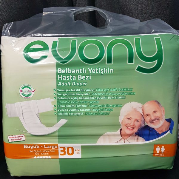 Evony Adult Diapers Packed in 30x4's